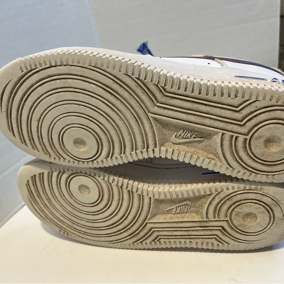 Nike Big Kid's Air Force 1 LV8 White/Multi-Color-Medium Blue (DQ7767 100) - Picture 6 of 13